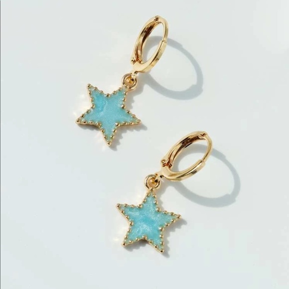 Star Decor Drop Earrings - Picture 2 of 3
